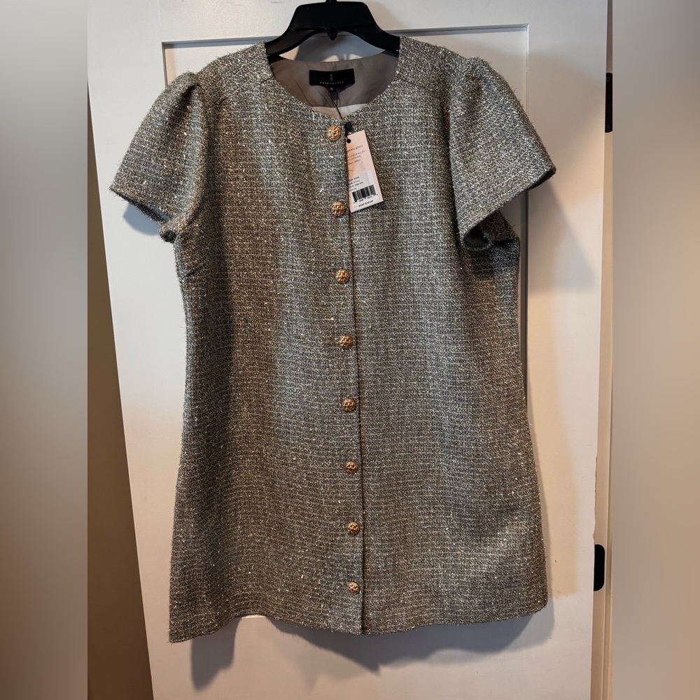 NWT Abbey Glass-Ellen Dress Sparkle Tweed size XL